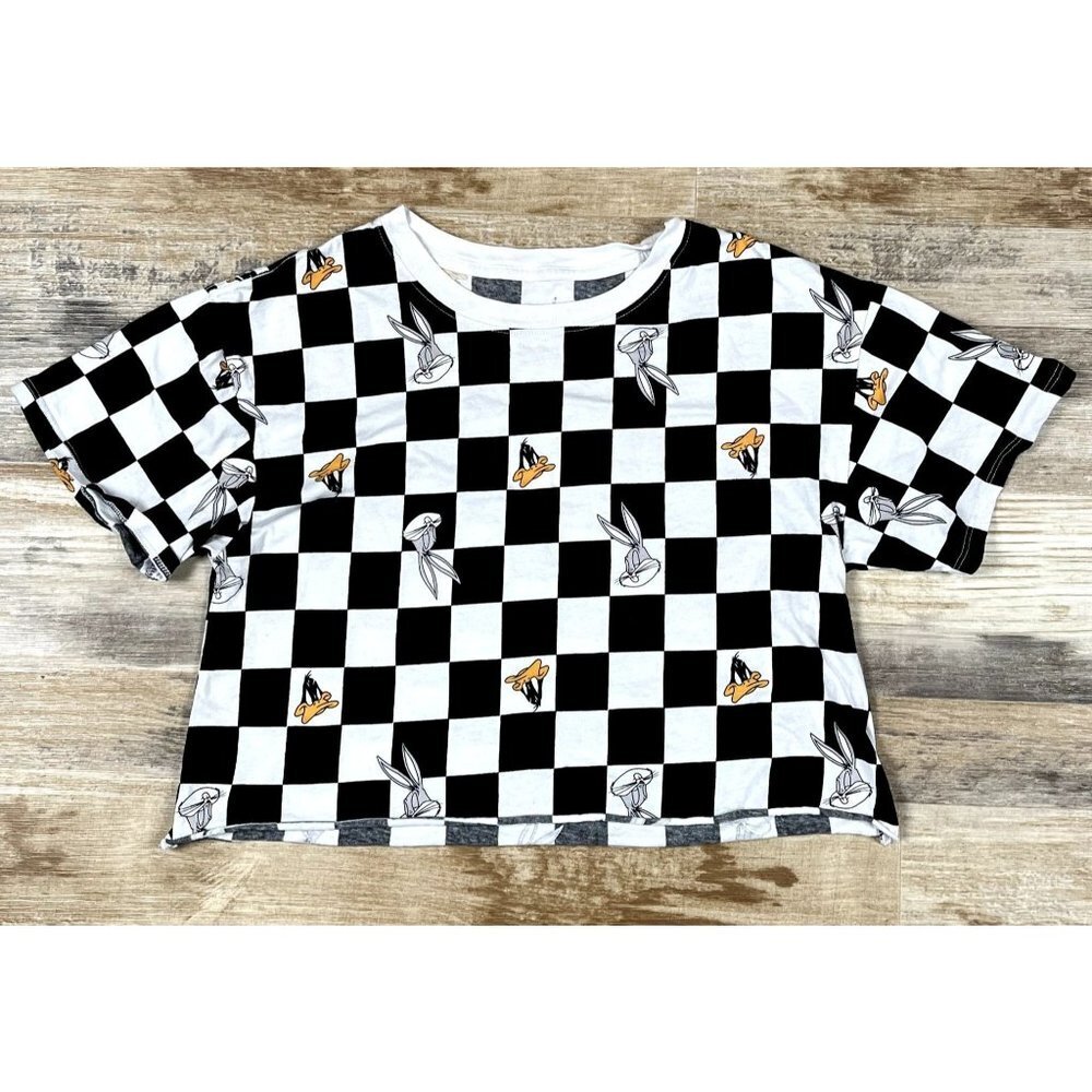 Looney Tunes Daffy Duck‎ and Bugs Bunny Crop Top Shirt Size Medium